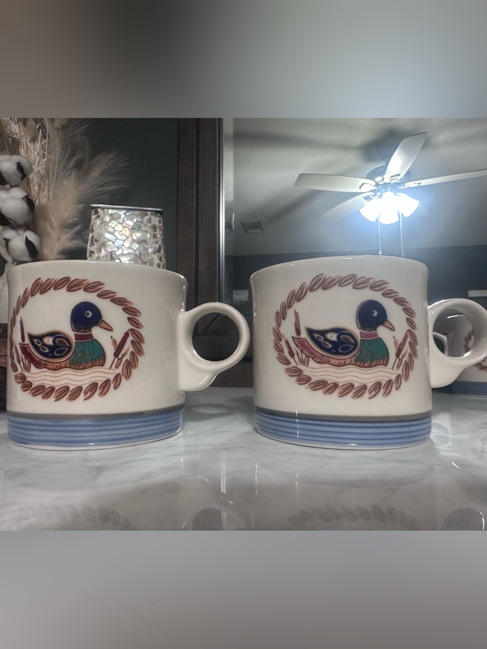 Enoch Vintage Ceramic Duck Mugs - Set of 2